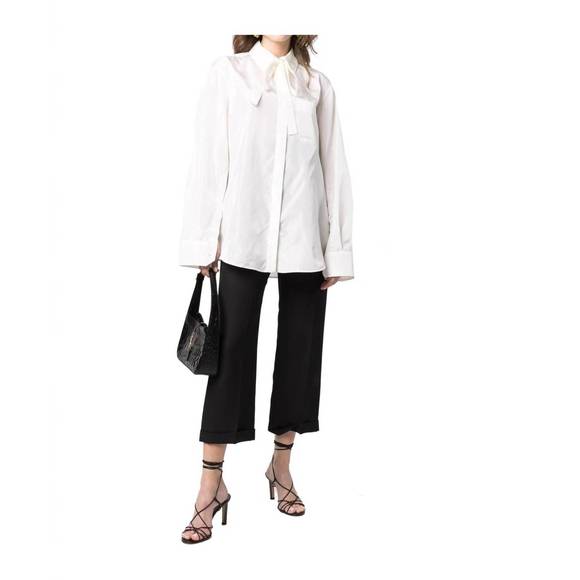 NEW VALENTINO pussy bow shirt in white - Picture 1 of 3